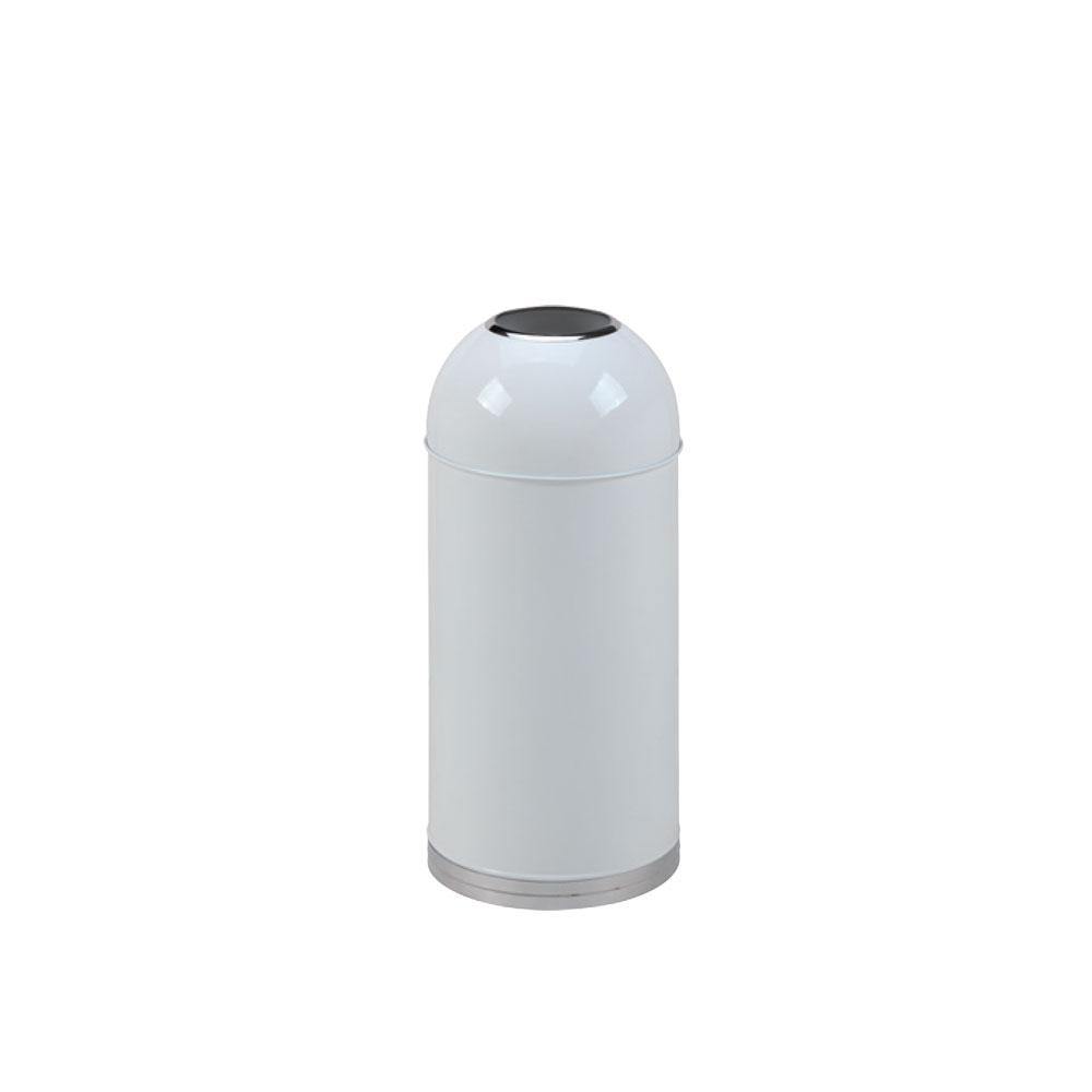 ถังขยะเคลือบสีทรงกลม สีดำ , ขาว ถังขยะ-ORB-081-A89-WH