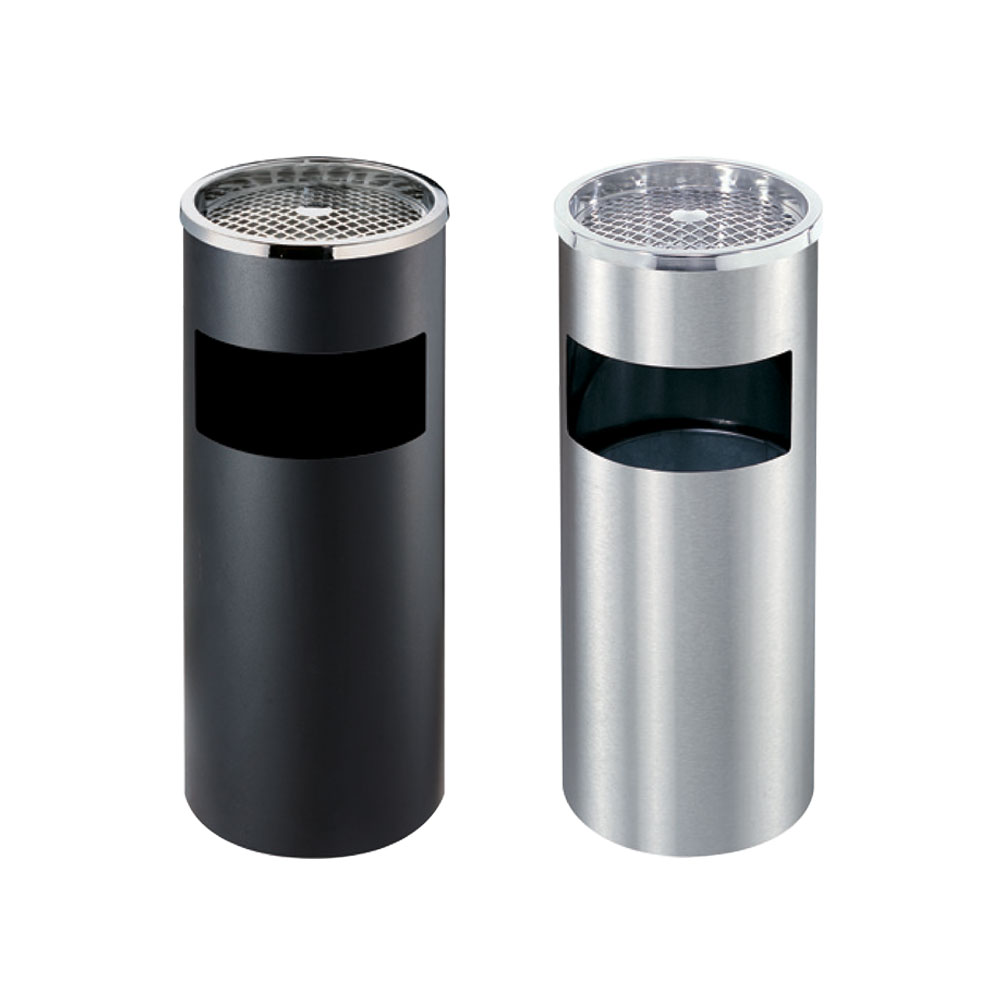 ถังขยะสแตนเลสทรงกลม พร้อมที่เขี่ยบุหรี่ ถังขยะพร้อมที่เขี่ยบุหรี่-ORB-081-85-XX