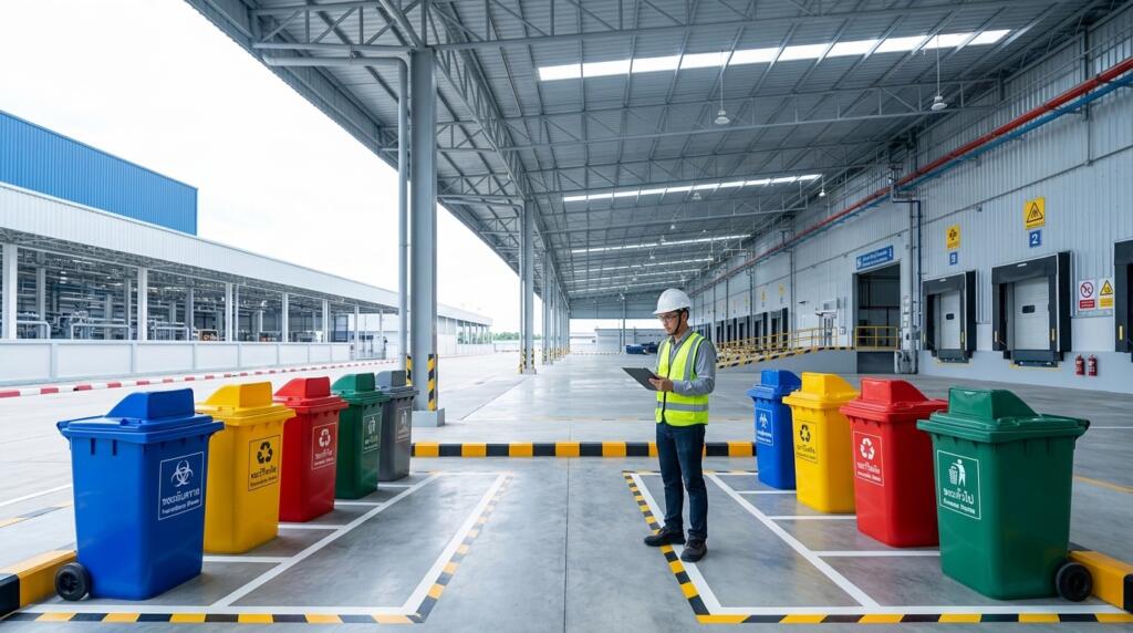 เช็คลิสต์หน้างานจริง! 5 จุดเสี่ยงวางถังขยะโรงงาน ทำไมตรวจ ISO 14001 ถึงโดนใบ CAR พร้อมวิธีแก้