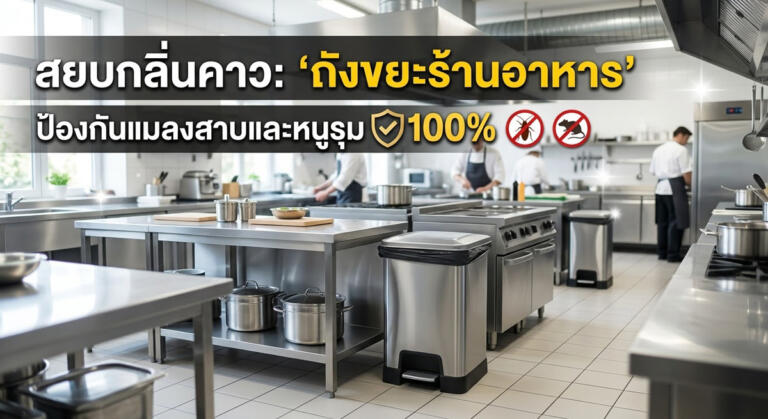 ‘ถังขยะร้านอาหาร’ ป้องกันแมลงสาบและหนูรุมตอม 100%